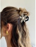 Barrette fleur en strass