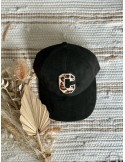 Casquette noire C léopard