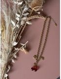 Collier charms cerises