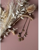 Collier charms soleil camel