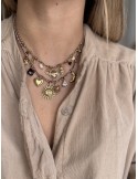 Collier charms abeille camel