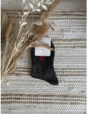 Chaussettes à paillettes noires