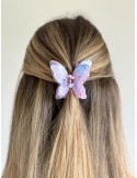 Barrette papillon violette