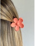 Barrette fleur orange